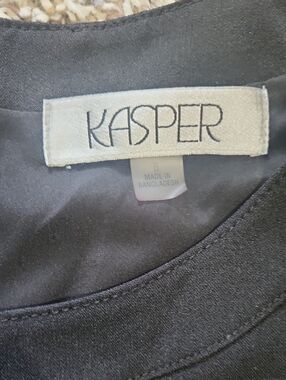 Kasper Black Sleeveless Dress Top